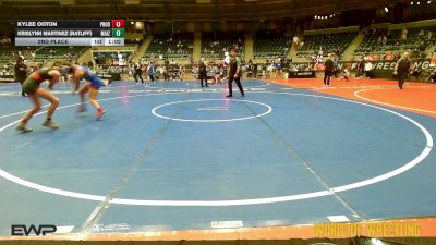 98 lbs 2nd Place - Kylee Ooton, Prodigy Elite Wrestling vs Krislynn Martinez (Ratliff), Maize Wrestling Club