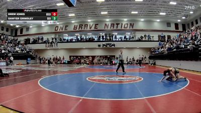 126 lbs Quarters & 1st Wb (16 Team) - Sawyer Grimsley, Brantley County HS vs Drew Jones, Berrien County