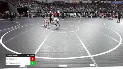 92 lbs Quarterfinal - Barret Speck, King Select vs Christian Planansky, East Kansas Eagles