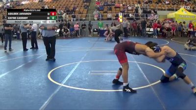 128 lbs 1st Place Match - Zayne Cassidy, Olentangy Berlin vs Asilbek Anvarov, Upgraded Industries