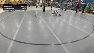 90 lbs Cons. Semi - Chase Johnson, Garretson vs Ryker Laska, Dakota Rattlers Wrestling Club