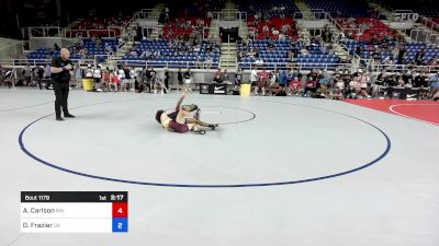 126 lbs Cons 64 #1 - Aidan Carlson, MN vs Devon Frazier, OK