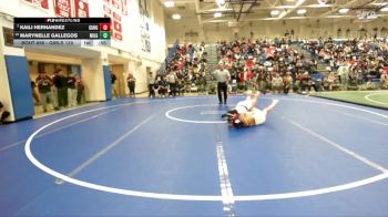 Girls 120 lbs 5th Place Match - Marynelle Gallegos, Milpitas&nbsp;Girls vs Kaili Hernandez, Gunderson Girls