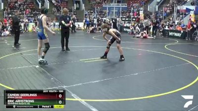 100 lbs Champ. Round 2 - Camdin Geerlings, Byron Center vs Eric Armstrong, Dearborn Heights WC