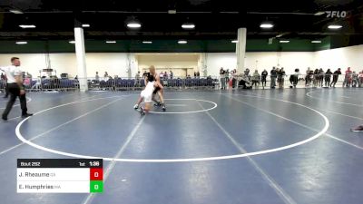 157 lbs Consi Of 32 #2 - Jake Rheaume, GA vs Elliott Humphries, MA