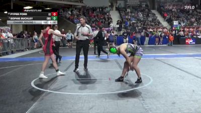 120 lbs Champ. Round 1 - Pyper Ford, Elk County vs Sophie Buckley, Con-Kids Wrestling Club