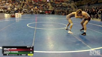 139 lbs Quarterfinal - Kellan Larson, Williston vs Hudson Egeberg, Bismarck