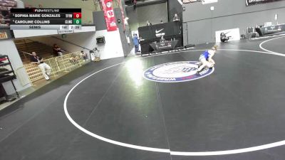 Semis - Sophia Marie Gonzales, Team Fearless Youth Wrestling vs Caroline Collins, Carlsbad Legacy Wrestling Club