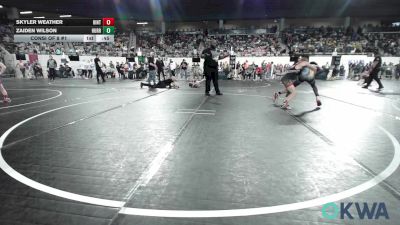 92 lbs Consi Of 8 #1 - Skyler Weather, Hinton Takedown Club vs Zaiden Wilson, Hurricane Wrestling Academy