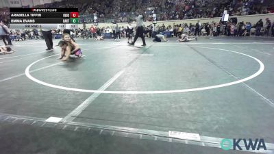 100 lbs Rr Rnd 5 - Arabella Tiffin, Redskins Wrestling Club vs Emma Evans, Bartlesville Wrestling Club