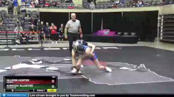 107 lbs Champ. Round 1 - Allison Hunter, Merrill vs Koressa Allgeyer, Marinette