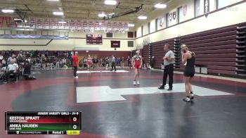 JV-9 lbs Round 2 - Keston Spratt, Williamsburg vs Anika Haugen, Linn-Mar
