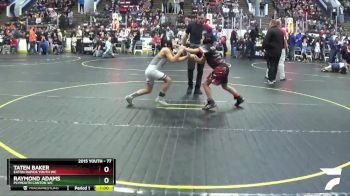 77 lbs Quarterfinal - Raymond Adams, Plymouth Canton WC vs Taten Baker, Eaton Rapids Youth WC