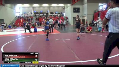 112-130 lbs Cons. Semi - Heidi Peralta, Unattached vs Ava Johnson, Rossview Hawks Wrestling Club