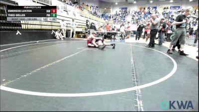 120 lbs Final - Emerson Luxton, Raw Wrestling Club vs Theo Gelles, Perry Wrestling Academy