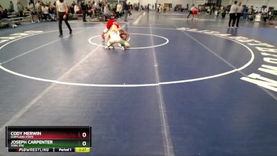 133 lbs Quarterfinal - Cody Merwin, Cortland State vs Joseph Carpenter, York (PA)