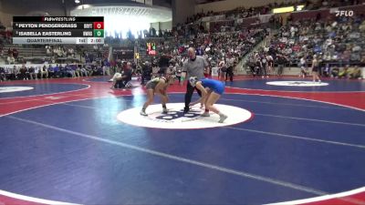 6A 125 lbs Quarterfinal - Isabella Easterling, Bentonville West vs Peyton Pendgergrass, Bryant High School