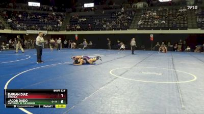 141 lbs Cons. Round 4 - Jacob Dado, University Of The Ozarks vs Darian Diaz, Dubuque