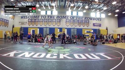110 lbs Champ. Round 2 - Elizabeth Pinto, Viera Hammers vs Adrianna Shaw, Wellington