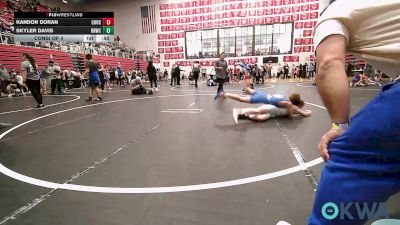 76 lbs Consi Of 4 - Kandon Doran, Choctaw Ironman vs Skyler Davis, Red Ryder Wrestling Club