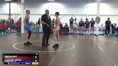 125 lbs Semis & 1st Wrestleback (8 Team) - Tristan Holt, Michigan vs Forester Lofton, Minnesota Red