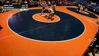 132 lbs Quarterfinals (8 Team) - Deven Casey, Elmhurst (IC Catholic) vs Tim Sebastian, Geneseo