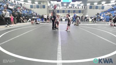 43 lbs Consolation - Kasen Jones, Kingfisher YellowJackets vs Trek Castor, Woodward Youth Wrestling