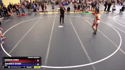 106 lbs Champ. Round 1 - Vannak Khiev, IL vs Maverick Baker, MN