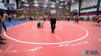 130 lbs Consi Of 4 - Landyn Strain, Sallisaw Takedown Club vs Layla Brown, Viking Wrestling Club