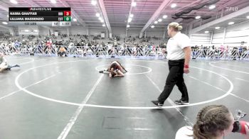 132 lbs Quarterfinal - Naima Ghaffar, Indiana Outlaws Pink vs Lilliana Massenzio, Elite NJ Red