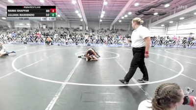 132 lbs Quarterfinal - Naima Ghaffar, Indiana Outlaws Pink vs Lilliana Massenzio, Elite NJ Red