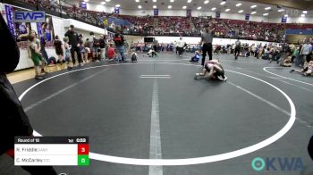49 lbs Round Of 16 - Ryker Friddle, Cashion Youth Wrestling vs Camden McCarley, Comanche Takedown Club