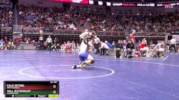 1A-157 lbs Champ. Round 1 - Cale Seydel, West Branch vs Will Buckholdt, Underwood