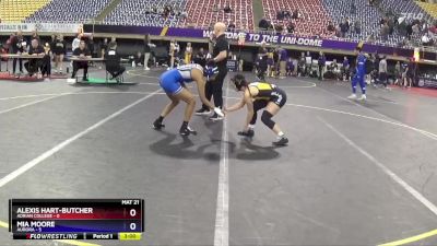 110 lbs Quarters & 1st Wb (16 Team) - Mia Moore, Aurora vs Alexis Hart-Butcher, Adrian College