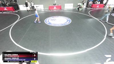 75 lbs Semifinal - Valeria Cerna, Top Dog Wrestling Club vs Gianna Mirelez, Madera Grapplers Wrestling Club