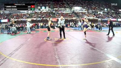 A - 110 lbs Quarterfinal - James Cook, Laurel vs Kaius Rivera, Billings Central/Joliet