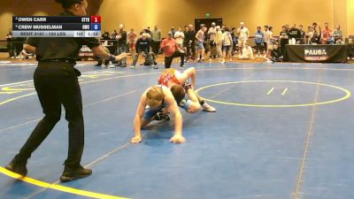 100 lbs Semis - Owen Carr, Steller Trained vs Crew Musselman, Orchard Wrestling Club
