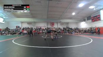 135 lbs Champ. Round 1 - Addison Fox, Central JG JV vs Chloe Grover, Bear River