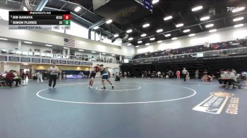 285 lbs Quarterfinal - Simon Flores, Cerritos College vs Dib Sawaya, Mt. San Antonio College