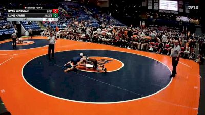 165 lbs Quarterfinals (8 Team) - Ryan Wozniak, Oak Park (O.P.-River Forest) vs Luke Hamiti, Joliet (Catholic Academy)