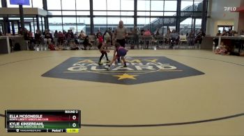 J-1 lbs Round 2 - Ella McGonegle, North Liberty Wrestling Club vs Kylie Kinserdahl, Top Dawgs Wrestling Club