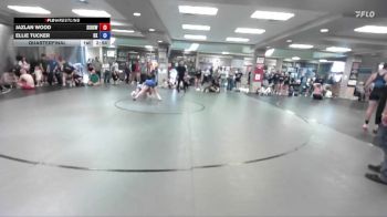 130/135 Quarterfinal - Jazlan Wood, Sugar Salem High School Wrestling vs Ellie Tucker, Kuna Klub