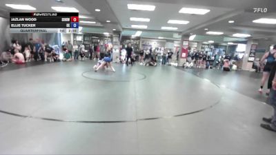 130/135 Quarterfinal - Jazlan Wood, Sugar Salem High School Wrestling vs Ellie Tucker, Kuna Klub