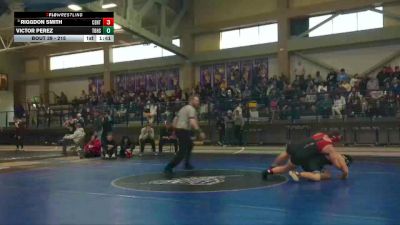 215 lbs Champ. Round 1 - Riggdon Smith, Central vs Victor Perez, Thunder Basin High School