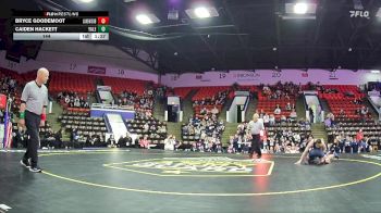144 lbs Semifinals (8 Team) - Bryce Goodemoot, Lakewood HS vs Caiden Hackett, Yale HS