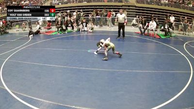 45 lbs Quarters - Kolt Van Orden, Shootbox vs Coy Quarnberg, Iron County Wrestling Academy