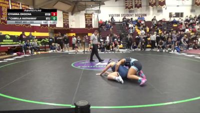 155 lbs Semifinal - Ciyanna Okocha, Wyoming Seminary vs Camilla Hathaway, Mt. Lebanon