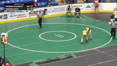 119 lbs Consi Of 8 #1 - Angelina Calabrace, Derry Area vs Madison Hultz, City Of Pittsburgh