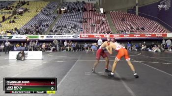 133 lbs Placement (4 Team) - Luke Rioux, Indiana Tech vs Chandlar Akins, Cumberlands (Ky.)