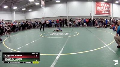 43 lbs Semifinal - Roselynn Nowlin, VA Elite vs Brantley Mauger, Twisted Joker Wrestling